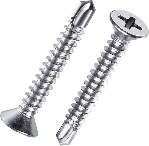 440 Pcs 410 Stainless Steel Sheet Metal Self-Tapping Screws Combination Set with Flat Head, Large Flat Head and Hexagon Head Screws in Saudi Arabia