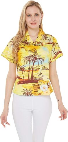 Matchable Family Hawaiian Luau Men Women Girl Boy Clothes in Sunset Yellow in Saudi Arabia