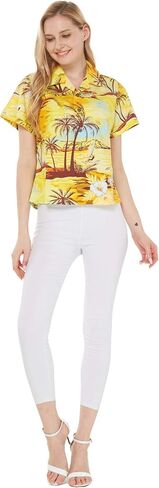 Matchable Family Hawaiian Luau Men Women Girl Boy Clothes in Sunset Yellow in Saudi Arabia