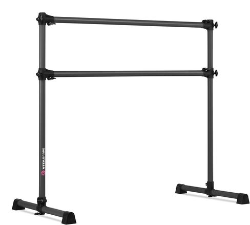 VITA Barre Portable Freestanding Double Ballet Barre, Prodigy, Aluminum | Adjustable Height, USA Made, Home or Gym Exercise Equipment for Kids & Adults | Dance, Fitness, Pilates in Saudi Arabia