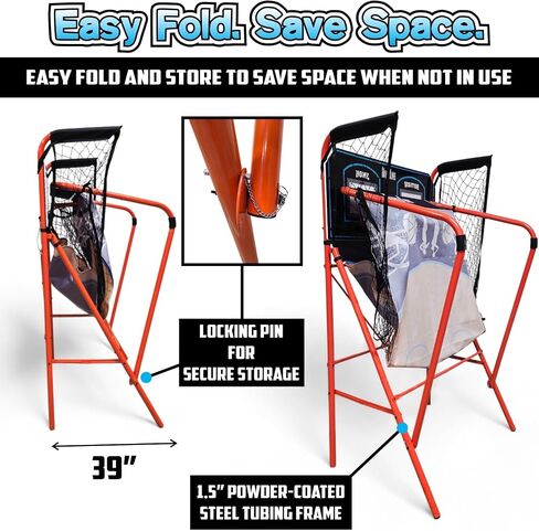 PartyLife 2-Player Basketball Arcade Game w/Optional LED Lights | Electronic Scoring | 5 Balls, 1 Pump, 8 Games | Folding Design | Heavy-Duty Steel Frame | Fun for Everyone - Choose Your Model in Saudi Arabia