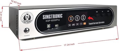 KSP-6000Pro 6000W Professional 3-in-1 Digital Karaoke Amplifier | 4-Channel Sound Processor + Wireless Mics + Anti-Feedback | Class D Power | Home or Stage Use in Saudi Arabia