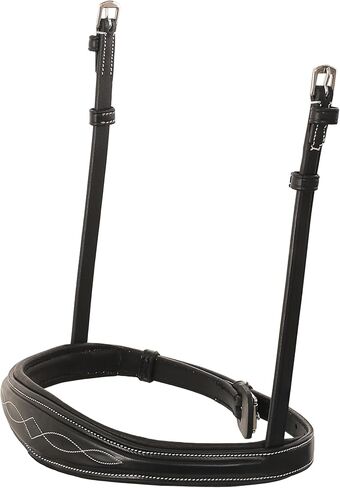 Exion Hunter Anatomic English Bridle for Horses with Rubber Reins | Premium Leather Designer Raised Padded Bridle | Show, Jumping & Training Bridle | Black & Brown | Full, Cob, Over Sizes in Kuwait