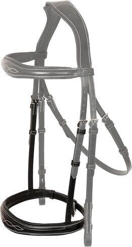 Exion Hunter Anatomic English Bridle for Horses with Rubber Reins | Premium Leather Designer Raised Padded Bridle | Show, Jumping & Training Bridle | Black & Brown | Full, Cob, Over Sizes in Kuwait