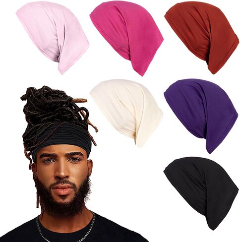 Leeven Sleep Shower Cap mens bonnet Long Hair Dread Loc Cap Long Braid Cap Elastic Dreadlock Tube for Men Woman in Kuwait