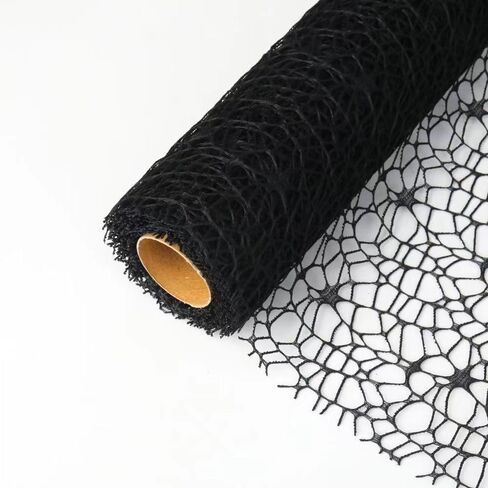 Generic Creative Multi Color Functional Purposed Jacquard Mesh Fibre Materials for Flower Handcraft Gifts Box Store Wrapping Material Festival Christmas Decorations (Yellow) in Saudi Arabia