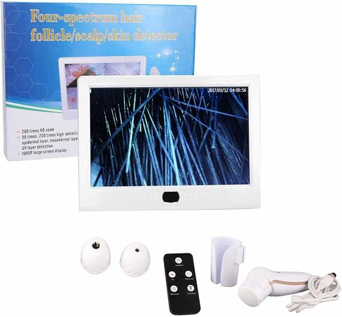 Ymiko Skin analyzerScalp Detector,12Inch Skin Scalp Detector Multifunctional Rechargeable Hair Follicle Skin Analyser Machine 110240V(US Plug) Skin Analyzer in Saudi Arabia