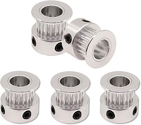 Zyaobei-Timing Pulley 3D Printer Parts GT2 20teeth 16 20 أسنان Bore 5mm/6.35mm/8mm Pulley Alumium Pulley لـ GT2-6mm حزام التوقيت المفتوح ، 2pcs ، يستخدم على نطاق واسع (الحجم: 20T W6 B5) in Kuwait