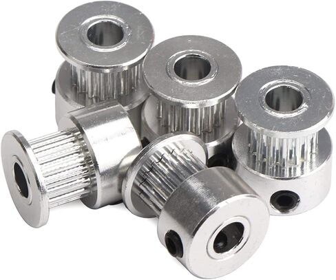 Zyaobei-Timing Pulley 3D Printer Parts GT2 20teeth 16 20 أسنان Bore 5mm/6.35mm/8mm Pulley Alumium Pulley لـ GT2-6mm حزام التوقيت المفتوح ، 2pcs ، يستخدم على نطاق واسع (الحجم: 20T W6 B5) in Kuwait