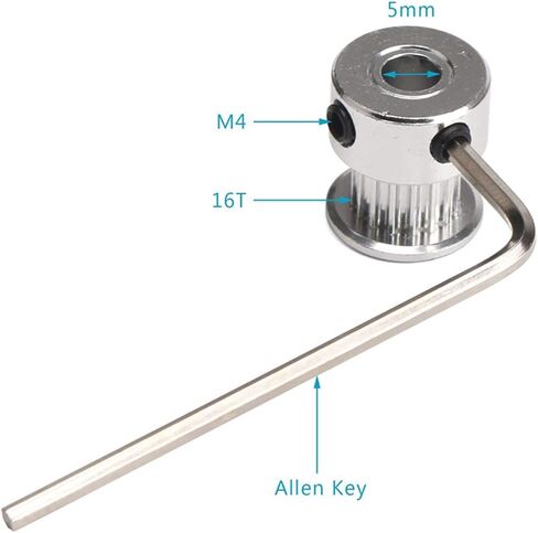 Zyaobei-Timing Pulley 3D Printer Parts GT2 20teeth 16 20 أسنان Bore 5mm/6.35mm/8mm Pulley Alumium Pulley لـ GT2-6mm حزام التوقيت المفتوح ، 2pcs ، يستخدم على نطاق واسع (الحجم: 20T W6 B5) in Kuwait