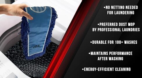 Ultimate Dust Mop Kit: Industrial-Grade Performance, Heavy-Duty Frame, Telescopic Handle - Blue 60 Inch in Saudi Arabia