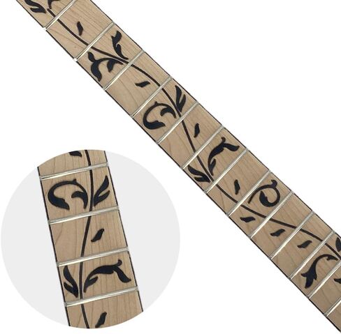 Maple Guitar Neck maple Fretboard 22 fret 25.5inch Firebird Head Black Vine Inlay Unfinished bolt on in Saudi Arabia