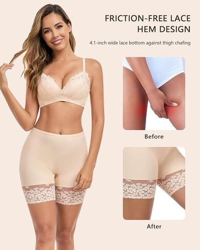 شورتات زلة من الدانتيل للنساء تحت الفساتين ، وتبريد الفخذين المضادة للغضب النساء in Kuwait