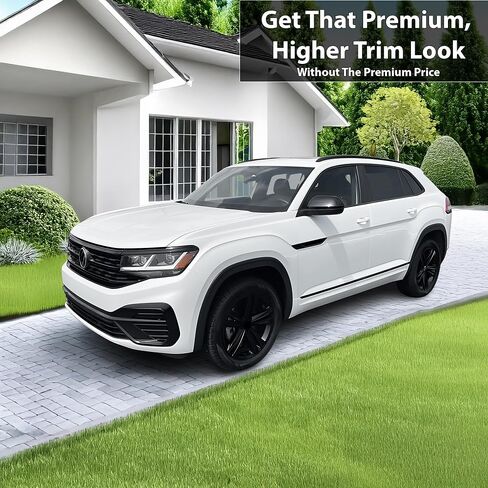 BOGAR TECH DESIGNS Compatible with Volkswagen Atlas Cross Sport 2020-2025 Rear Bumper Chrome Delete Overlay Film, Gloss Black in Saudi Arabia