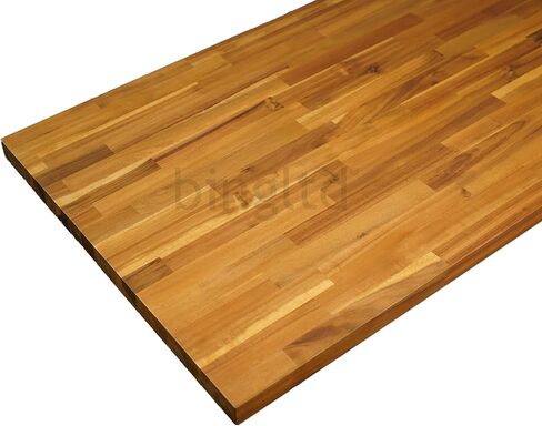 BingLTD- 10 ft x 25 in x 1.5 in Acacia with Oil Solid Wood Butcher Block Countertop with Square Edge in Kuwait