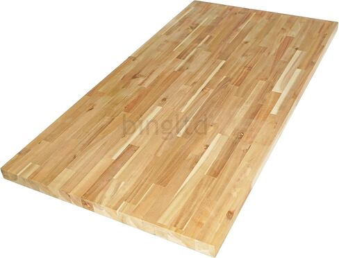 BingLTD- 6 ft x 39 in x 1.5 in Unfinished Acacia Solid Wood Butcher Block Island Countertop with Square Edge in Kuwait