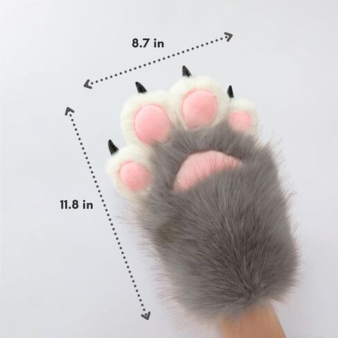 Blue Therian Paws Comfy Furry Paws Faux Fur Fursuit Paws, Fluffy Therian Stuff Therian Gear Therian Clothes, Cute Cat Paw Gloves Therian Gloves with Claws, Fox Paws Wolf Paws, Cosplay Furry Costume in Saudi Arabia