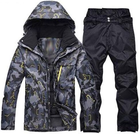 Ski Suit, Men's Wear, Outdoor Windbreak, Waterproof Ski Suit Ski Jacket and Pants Winter Warm Ski (A M Code) in Saudi Arabia