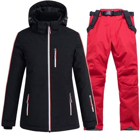 New Thick Warm Men Ski Suit Waterproof Windproof Skiing Snowboarding Jacket Pants Set Men Winter Snow Wear Suits (A XL Code) in Kuwait