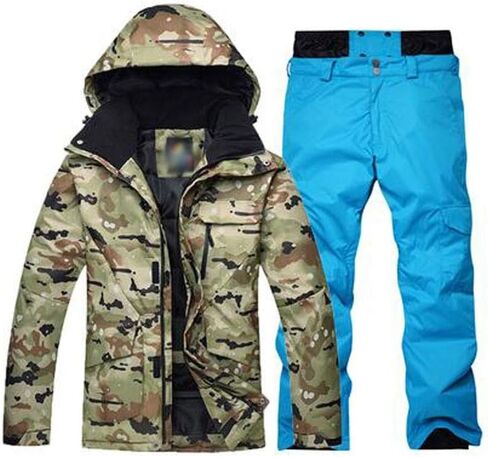 Ski Suit, Men's Wear, Outdoor Windbreak, Waterproof Ski Suit Ski Jacket and Pants Winter Warm Ski (A M Code) in Saudi Arabia