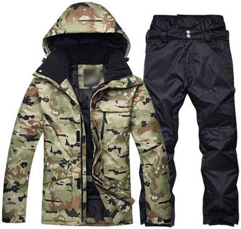 Ski Suit, Men's Wear, Outdoor Windbreak, Waterproof Ski Suit Ski Jacket and Pants Winter Warm Ski (A M Code) in Saudi Arabia