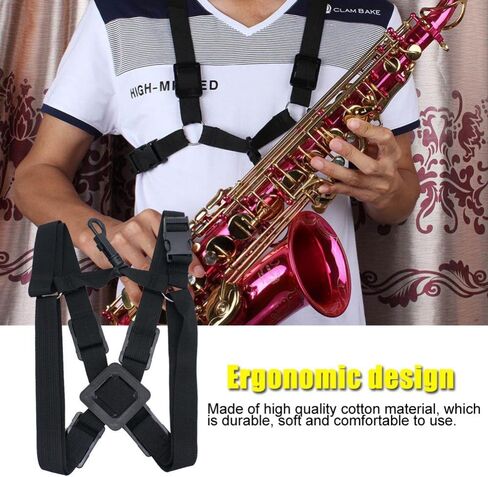 حزام ساكس الكتف قابل للتعديل ساكسفون الصدر حزام كتف الكتف خطاف بوكيل منتظم لسيارة السوبرانو تينور ألتو ساكس in Kuwait
