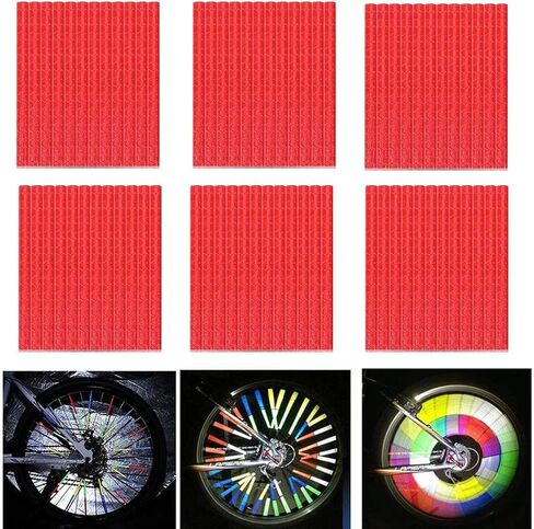 72pcs عاكسات العوامل العجلة تحذير تحذير من طفرات جلدية تغطية الغلاف تغطية أنبوب لركوب الدراجات الليلية دراجة نارية موتوكروس دراجة الأوساخ in Kuwait