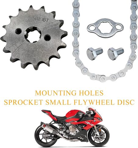 Motorcycle Front Engine Sprocket, 428-17T 17mm Mini Bike ATV Sprocket with Washer & 2 Bolts, Engine Sprocket for 50cc 70cc 90cc 125cc 140cc 160cc Quard Dirt Bike Motorcycle in Saudi Arabia