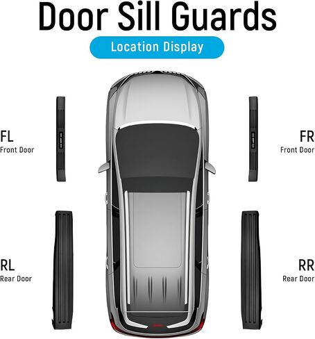Zzeqyg 4 PCS ABS ABS Carbon Carbon Fiber Sill Protector متوافق مع Toyota Sienna 2021 2022 2023 2024 2025 إكسسوارات حراس عتبة الباب in Kuwait