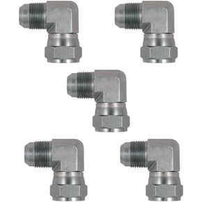 1/4" JIC Male x 1/4" JIC Female 90 Degree Swivel Nut Elbow/Joint Hydraulic Corner Fitting (5-PACK) | 6500-04-04 in Saudi Arabia