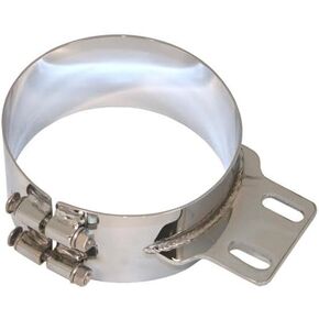 استبدال Peterbilt 379 Year 2006 Chrome Plated SS Straight Mounting Bracket 6 Inch by Precision التقنية in Kuwait