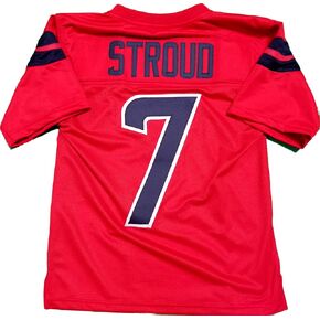 Custom Stitched CJ Stroud Youth Red Jersey Size Youth Medium in Saudi Arabia