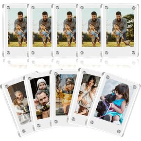 eWonLife 4x6 Acrylic Magnetic Photo Frames for Refrigerator, 4-Pack Clear Two Side Frameless Picture Frames for Home Decor and Picture Display in Kuwait