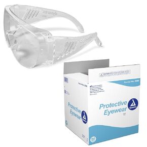 Dynarex 2200 Protective Eyewear, Clear, Pack of 50 in Saudi Arabia