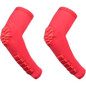 Charque Knee Calf Padded 2 Pack Compression Leg Sleeve Thigh Shin Brace, Padded Arm Sleeves 2 Pack Crashproof Elbow Forearm Pads Protective Gear Support for Football Basketball Volleyball Baseball in Kuwait