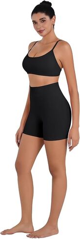 Sunzel Women's Open Back Sports Bra Strapplable Spaghetti Strap سلس منخفض التأثير على التمرين الرياضي صدرية اليوغا مع منصات قابلة للإزالة in Kuwait