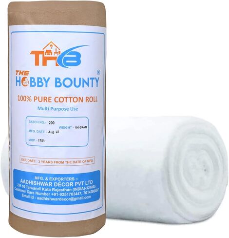 Pure Cotton Roll 100% High Absorbent Organic and Soft Multipurpose Use for Makeup Remover Medical Use Cotton Salon Beauty Use for Baby Care (100 Gram) in Kuwait