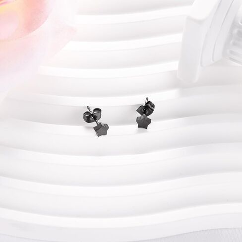 Titanium Star Butterfly Screw Back Earrings for Women Surgical Stainless Steel Hypoallergenic for Sensitive Ears Animal Ear Studs in Saudi Arabia