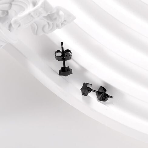 Titanium Star Butterfly Screw Back Earrings for Women Surgical Stainless Steel Hypoallergenic for Sensitive Ears Animal Ear Studs in Saudi Arabia