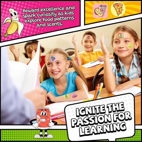 HORIECHALY Scented Stickers with Postcards for Kids, 32 Sheets Scratch and Sniff Stickers & 16 Reward Cards for School, 8 Scents Smelly Motivational Awards Kit for Teachers, Parents, Students in Saudi Arabia