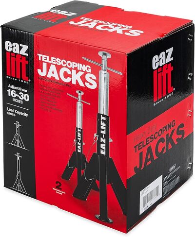 Eaz-Lift Camco Telescopic RV Jack, Set of 2 - Adjusts from 16-inches to 30-inches - Featues a 6,000 lb. Load Capacity (48864) in Kuwait