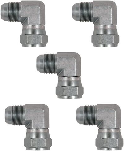 1/4 "JIC Male X 1/4" JIC Female 90 درجة دوار الكوع/التركيب الهيدروليكي المشترك (5 عبوات) | 6500-04-04 in Saudi Arabia