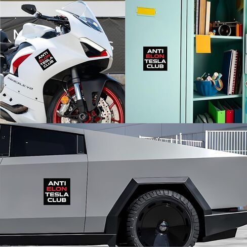 Love Tesla, Not Its CEO – Anti-Elon Musk Vinyl Die-Cut 3.7x5 Inch Magnet for Cars, Trucks, Glass, Refrigerators, and More – Weatherproof, Durable, and Removable Bumper Magnet for Tesla Fans in Saudi Arabia