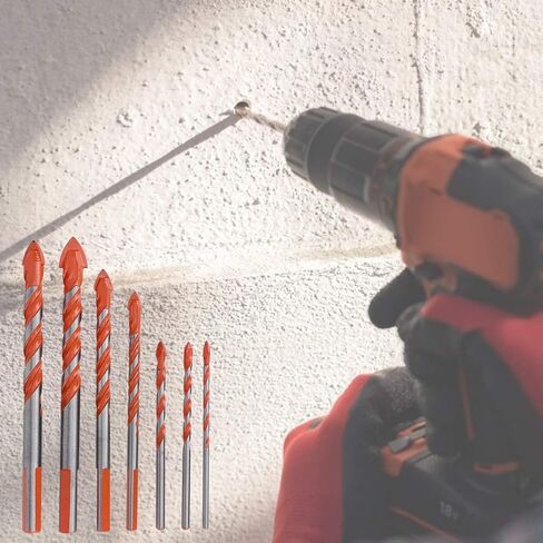 Dioche 7pcs Center Center Drill Sceramic Tile Drill ، Diy Wall Hole Tool Bit for Tile Glass Ceramic (3mm 4mm 5mm 6mm 8mm 10mm 12mm) in Saudi Arabia