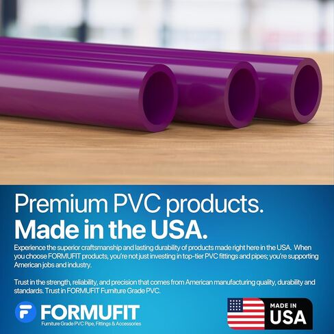 FORMUFIT PVC Pipe, 1" Size, (1.315" Actual OD) Sch 40 Furniture Grade, Black (40"L x 3-Pack) DIY Structural for Greenhouse, Garden, Dog Agility and Maker Projects - P001FGP-BK-40x3 in Saudi Arabia