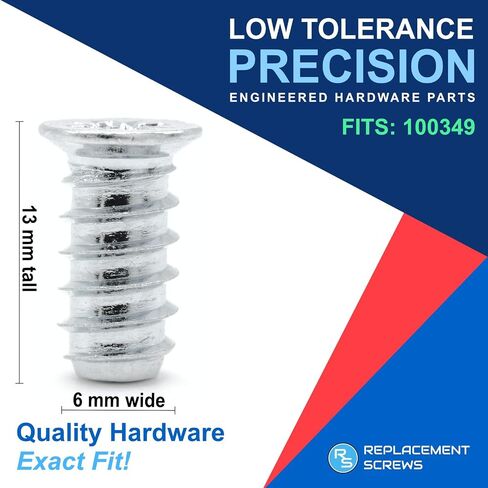 ReplacementScrews Drawer Rail Euro Screws Compatible with IKEA Part 100349 (Pack of 10) in Saudi Arabia