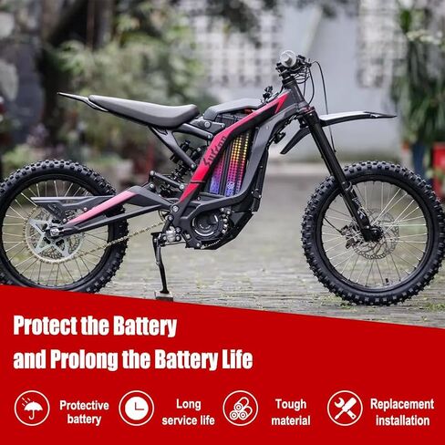 Battery Cover for Surron Motorcycle Battery Fender Protect Battery Guards for Surron Sur-Ron S/X Light Bee Electric Dirt Bike Cover Fender Battery Guards for Motorcross Electrice Dirt Bike Black in Kuwait