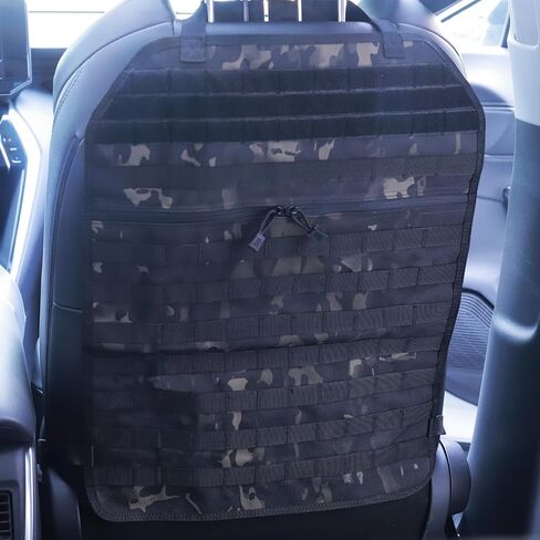 Car Seat Back Organizer, Tactical Molle Vehicle Panel Universal Fit Car Backseat Cover Protector MOLLE Vehicle Panel for Universal Fit SUV Truck and most models (Black) in Saudi Arabia