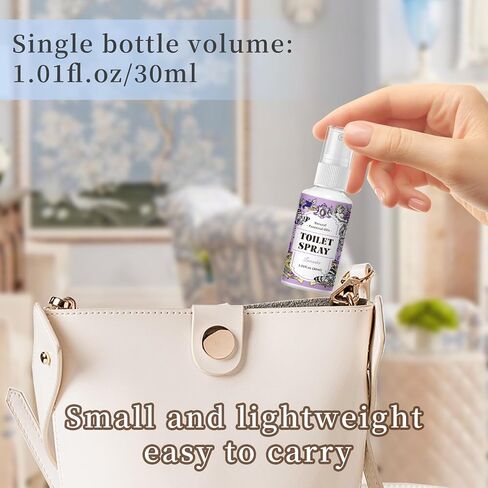 SCENTORINI Air Freshener Spray for Bathroom, Toilet Spray for Poo Odor Eliminator, 1 Lemon & 1 Lavender & 1 Mint, 1 oz Bottles, Travel Size 3 Pack in Saudi Arabia