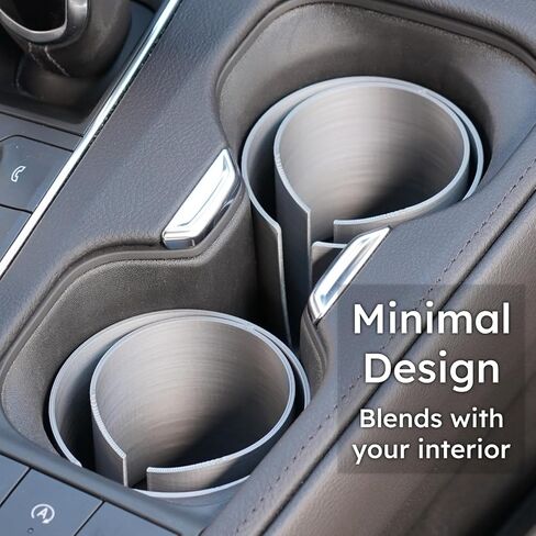 C² Flexible Slim Can Car Cup Holder Adapter Insert (Black (2-Pack)) - Made in USA - Secures 12 oz & 8.4 oz Energy Drinks in Saudi Arabia